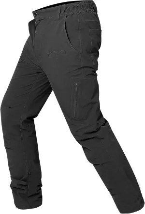 wantdo Men's Hiking Pants Lightweight Quick Dry Waterproof Breathable Tactical Cargo Pants for Outdoor Fishing Travel