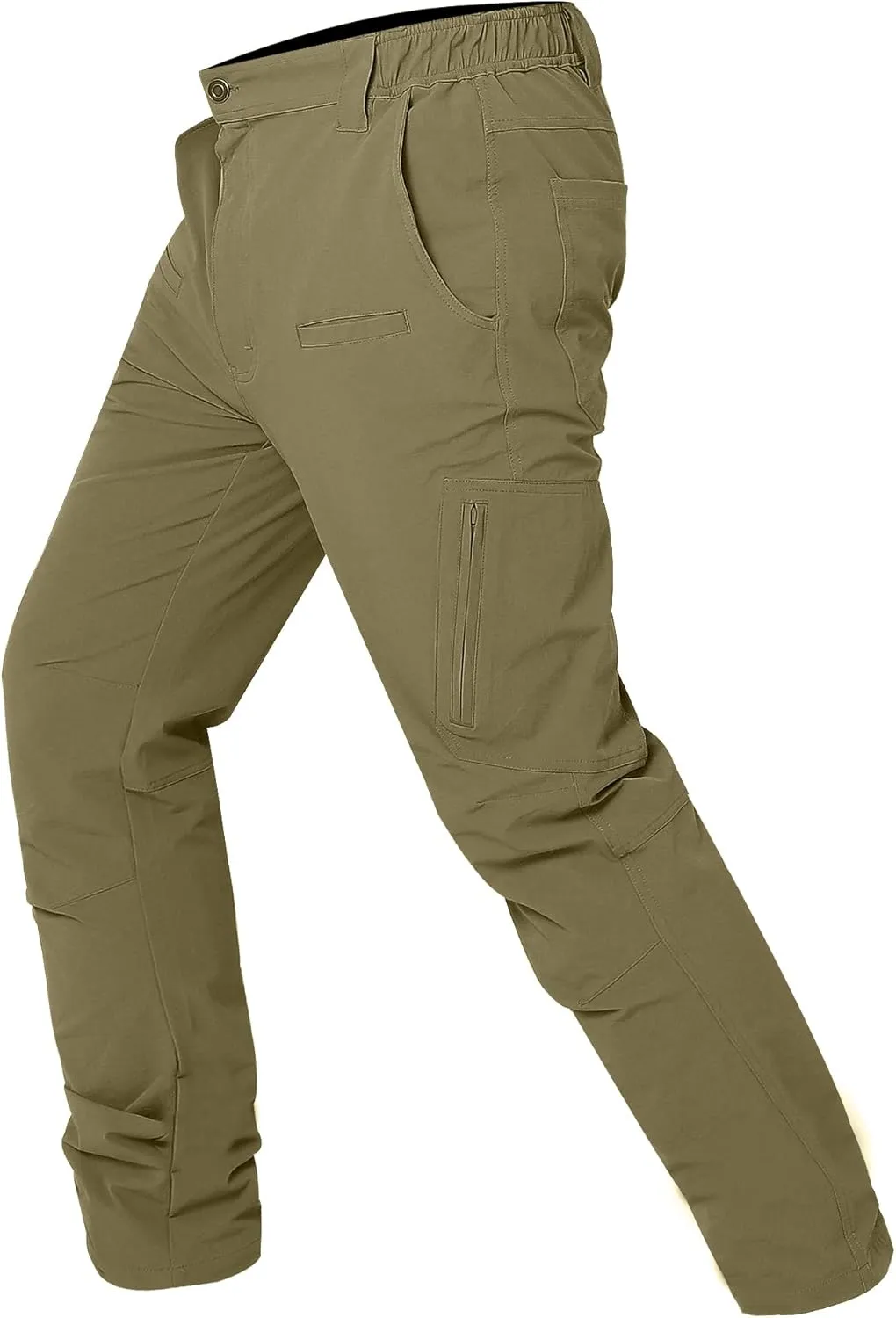 wantdo Men's Hiking Pants Lightweight Quick Dry Waterproof Breathable Tactical Cargo Pants for Outdoor Fishing Travel