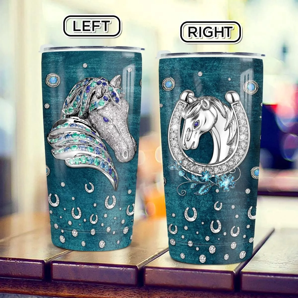 Wassmin Horse Tumbler Horse Gifts For Women Girl Horses Cup 20oz Jewelry Drawings Stainless Steel Insulated Coffee Travel Mug Cup Tumblers Equestrian Gifts For Birthday Christmas