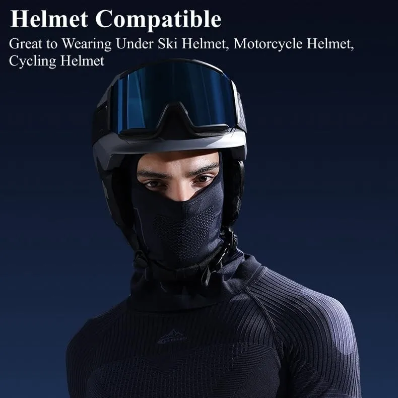 Winter Ski Mask for Men Women, Helmet Friendly Motorcyde Balaclava Full Face Masks Cold Weather Head Cover for Skiing