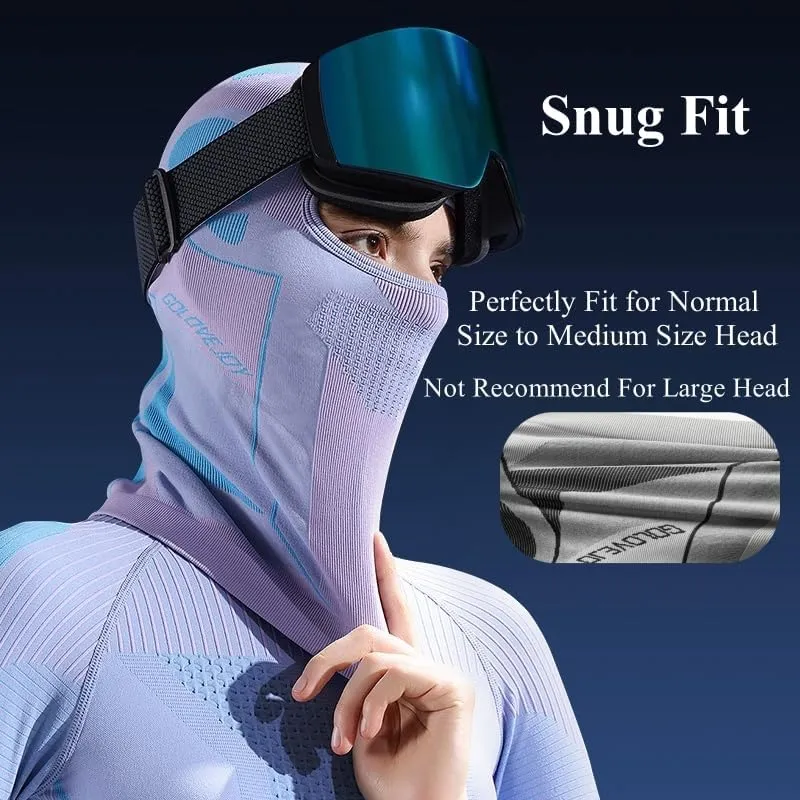 Winter Ski Mask for Men Women, Helmet Friendly Motorcyde Balaclava Full Face Masks Cold Weather Head Cover for Skiing
