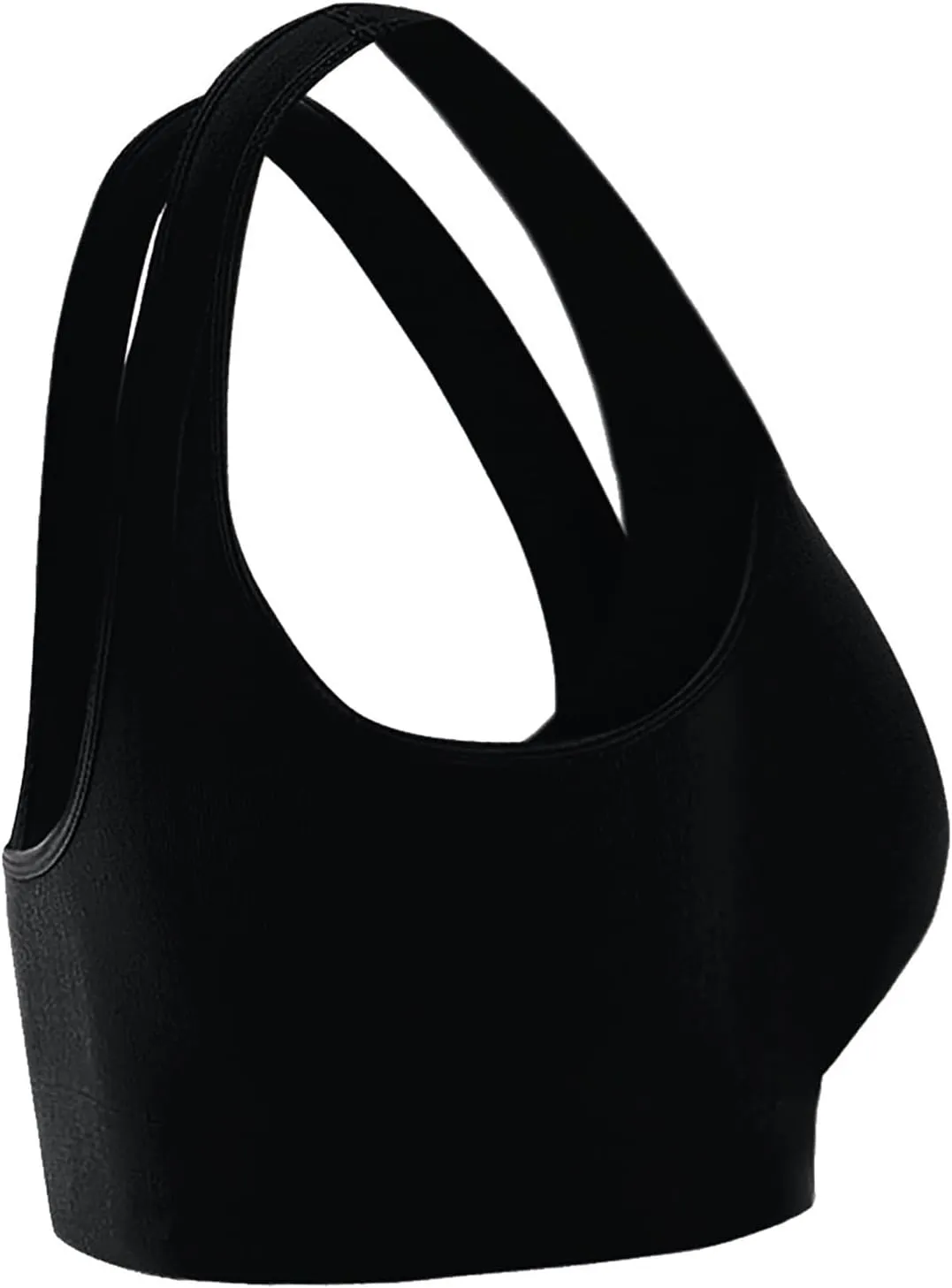 Wkishenl Women's Wireless Bra, 2 Peice Bras for Older Women Comfort Full-Coverage Sports Bra Plus Size Stretchable Straps Bra