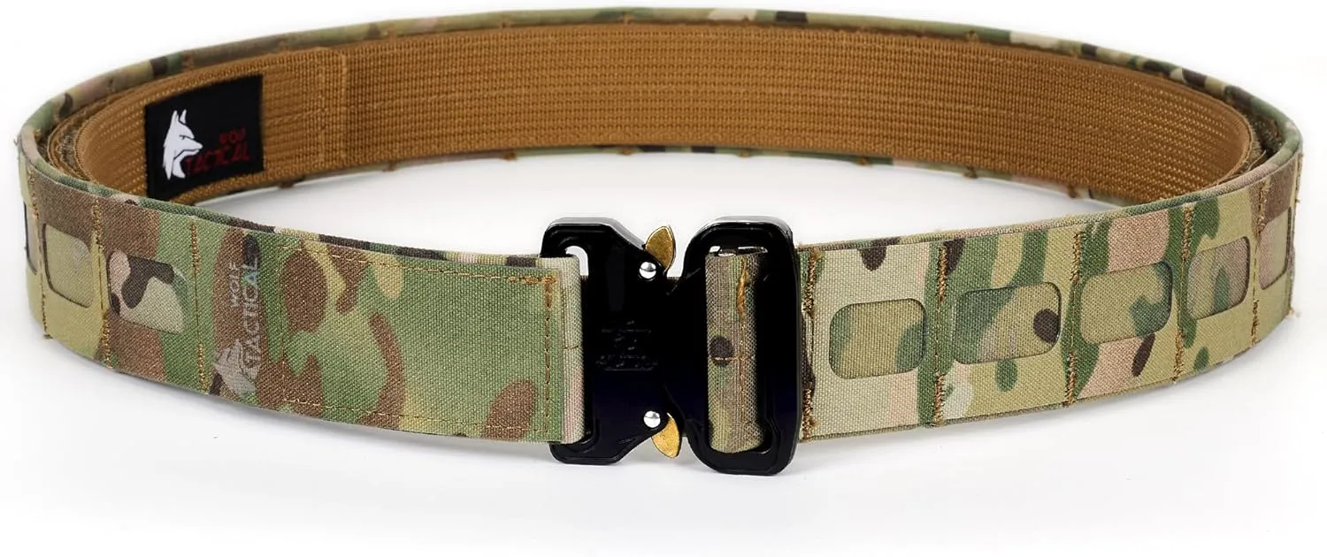 WOLF TACTICAL Molle Battle Belt Lite – 1.75” Quick-Release Combat Belt Tactical Gun Belt