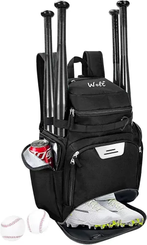 WOLT Baseball Bag Backpack for Youth and Adults-Softball Bag with Separate Helmet Compartment and Shoes Pocket,Multifunctional Sport Backpack for Baseball, Volleyball,Basketball, Soccer