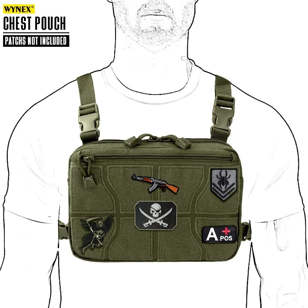 WYNEX Recon Kit Bag, Tactical Chest Pack Molle Vest Bags Front Pouch Multi-Purpose Daypack Concealed EDC Carry Pouch