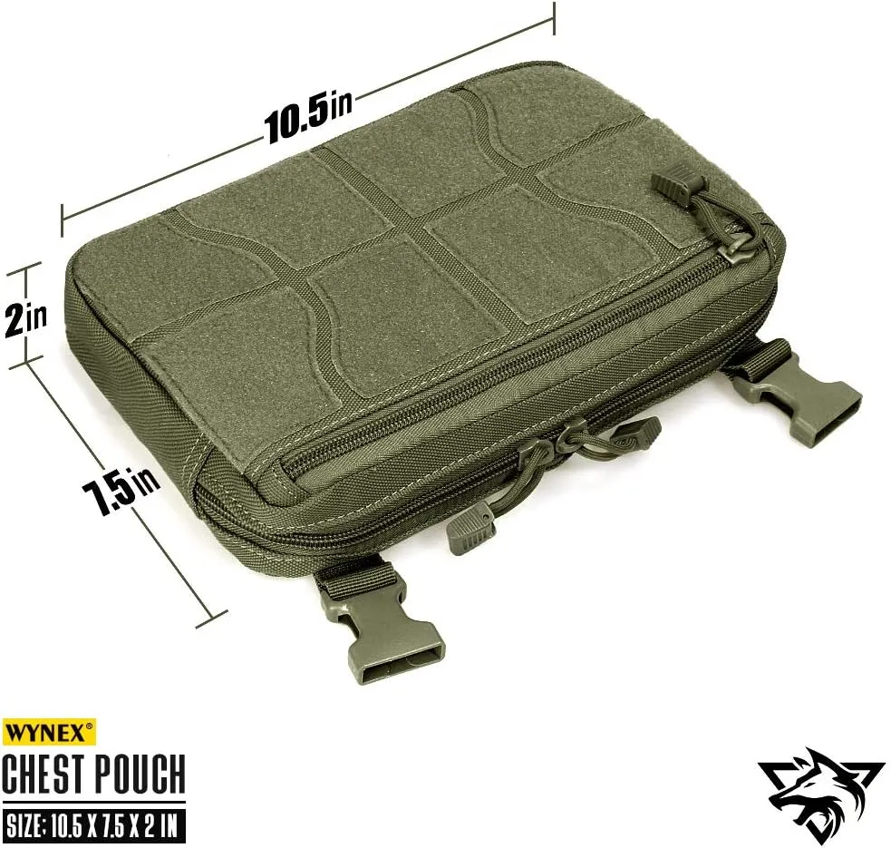 WYNEX Recon Kit Bag, Tactical Chest Pack Molle Vest Bags Front Pouch Multi-Purpose Daypack Concealed EDC Carry Pouch