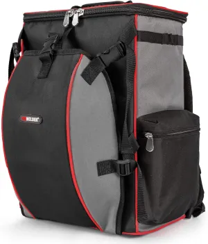 YESWELDER Welding Backpack Extreme Gear Pack with Helmetcatch (Holds Welding Helmet, Jacket, Gloves, Tools, etc.) All-in-One Heavy Duty Welder Bag