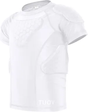 Youth Boys Football Rib Protector Padded Compression for Football Baseball Basketball Paintball Shirt