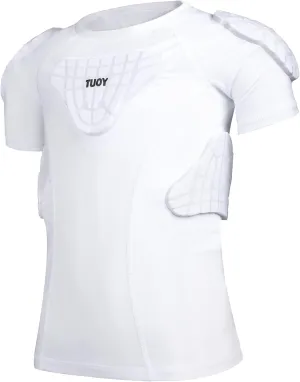 Youth Boys Football Rib Protector Padded Compression for Football Baseball Basketball Shirt