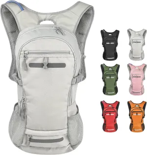 Zavothy 18L Water-Resistant Hydration Backpack Fits for 2L/3L Water Bladder – Hidden Helmet Compartment & Detachable Rain Cover – Insulated Hiking Daypack for Cycling, Camping, Running (Men/Women)
