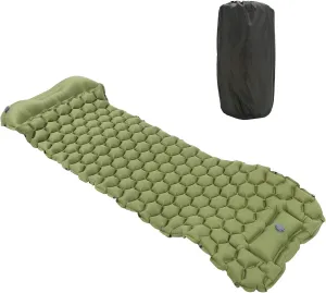 Zerodis Camping Sleeping Pad, Sleeping Mat for Backpacking Hiking Air Mattress Inflatable Compact Camp Sleep Pad (OD Green)
