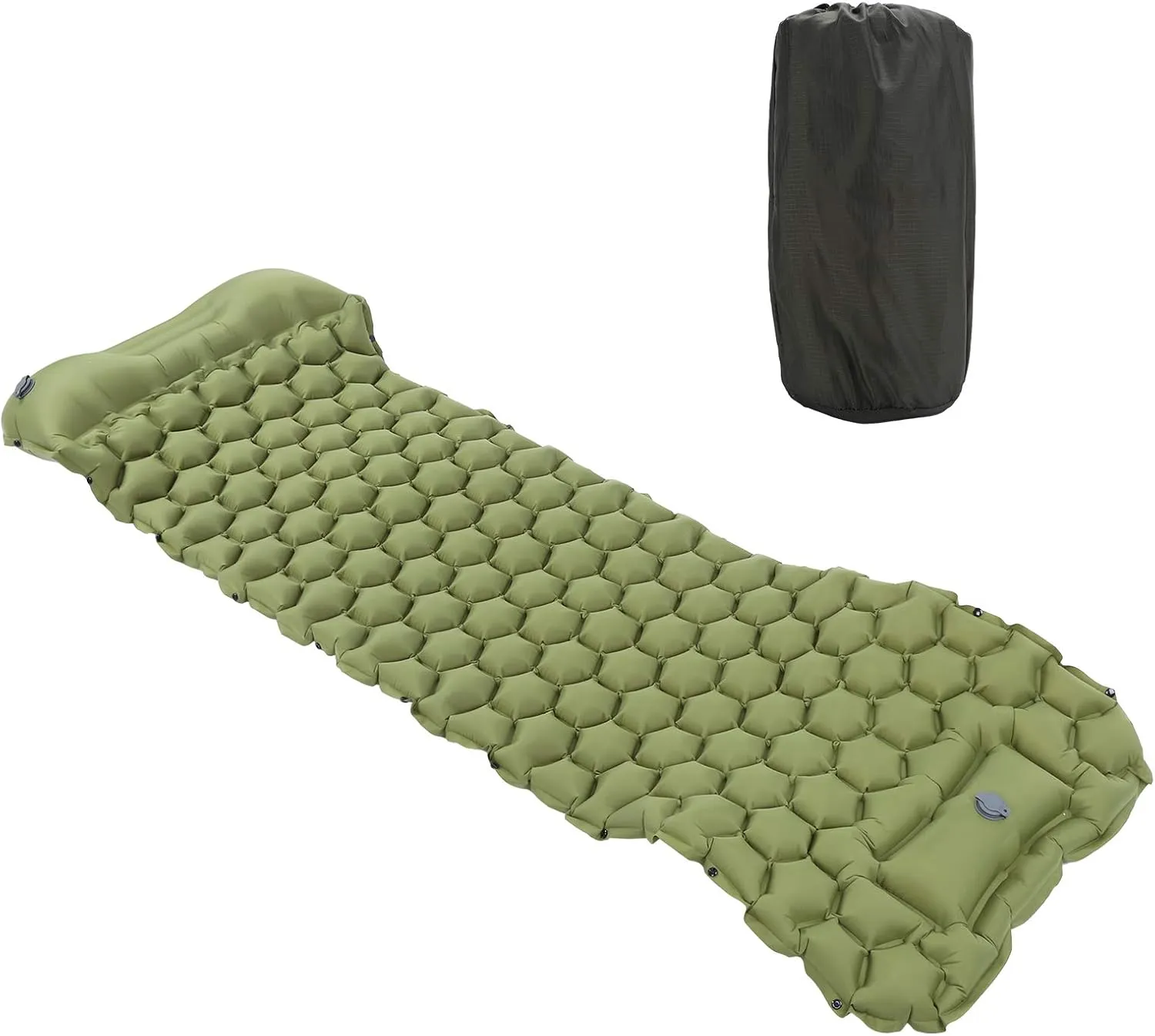 Zerodis Camping Sleeping Pad, Sleeping Mat for Backpacking Hiking Air Mattress Inflatable Compact Camp Sleep Pad (OD Green)