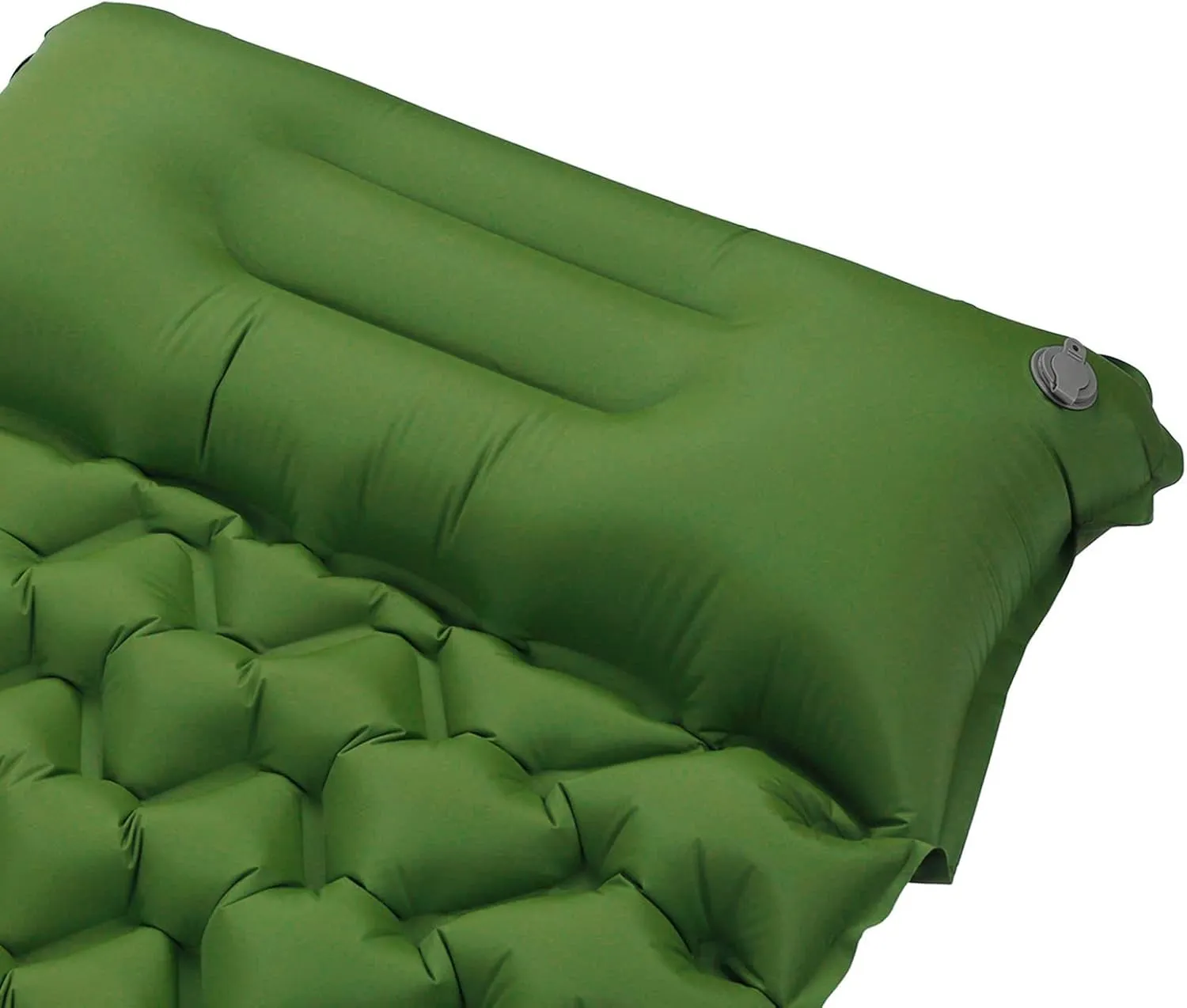Zerodis Foot Inflatable Ergonomic Sleeping Pad for Camping Outdoor Use, Tear Nylon Material (Olive Green)